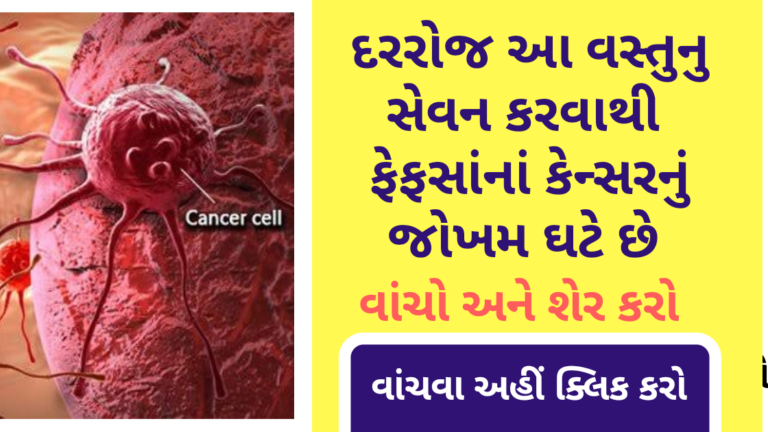 દરરોજ આ વસ્તુનુ સેવન કરવાથી  ફેફસાંનાં કેન્સરનું જોખમ ઘટે છે વાંચો અને શેર કરો