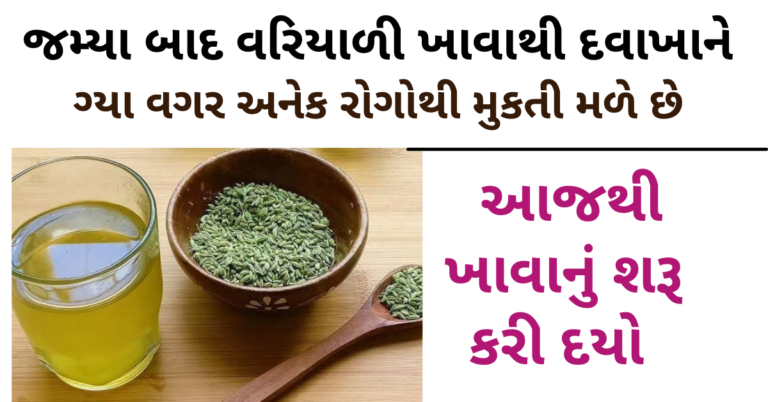 વરિયાળી ખાવાથી વજન ઘટાડવા, પાચન,ઉધરસ, ખીલ જેવા અનેક રોગો સામે રક્ષણ આપે છે તો ફાયદા વાંચો અને શેર કરો