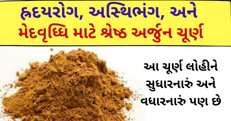 હ્રદયરોગ, અસ્થિભંગ, અને મેદવૃધ્ધિ માટે શ્રેષ્ઠ અર્જુન ચૂર્ણ