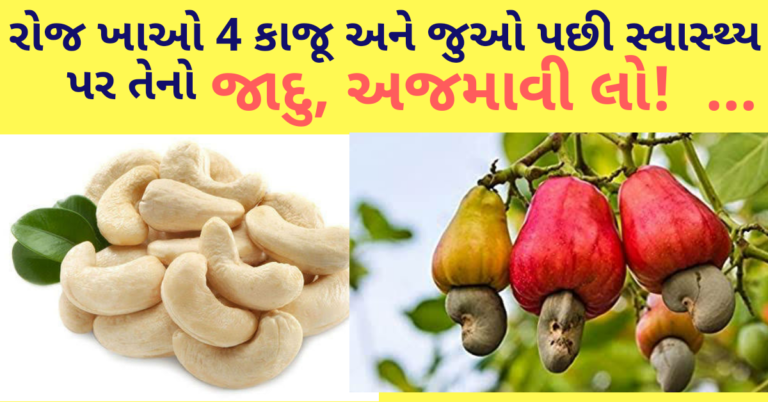 રોજ ખાઓ 4 કાજૂ અને જુઓ પછી સ્વાસ્થ્ય પર તેનો જાદુ, અજમાવી લો!