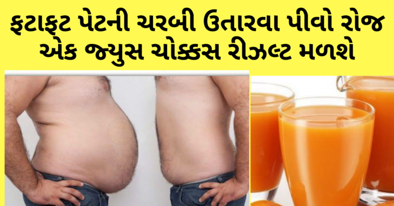 ફટાફટ પેટની ચરબી ઉતારવા પીવો રોજ એક જ્યુસ ચોક્કસ રીઝલ્ટ મળશે