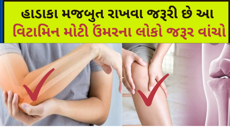 હાડકા મજબુત રાખવા  જરૂરી છે આ વિટામિન વધુ માહિતી માટે કલીક કરો