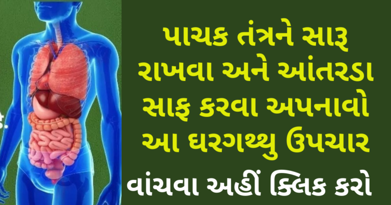 પાચક તંત્રને સારૂ રાખવા અને આંતરડા સાફ કરવા અપનાવો આ ઘરગથ્થુ ઉપચાર