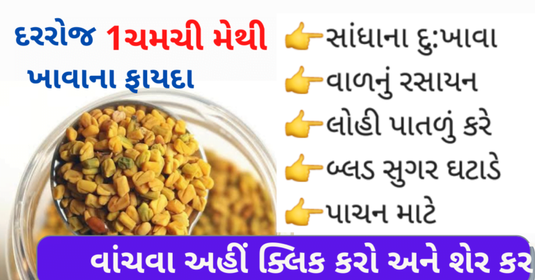 નાનો મેથીનો દાણો ખાવાના આ ભરપૂર ફાયદા જાણી લો..આજથી જ સેવન કરશો