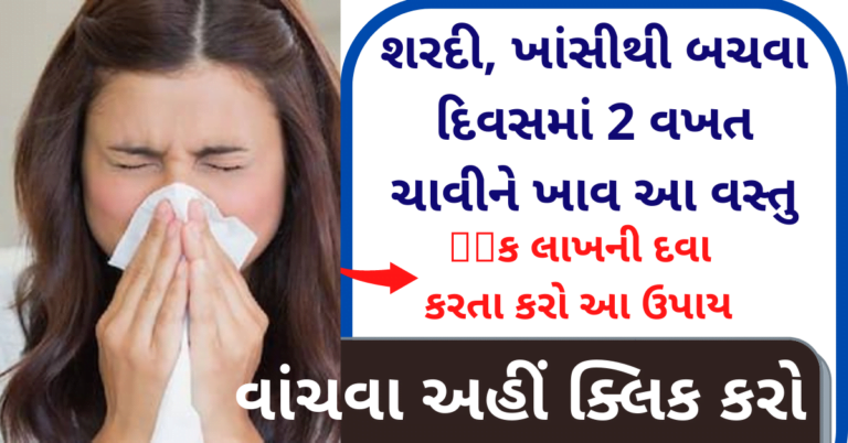 શરદી, ખાંસીથી બચવા દિવસમાં 2 વખત ચાવીને ખાવ આ વસ્તુ