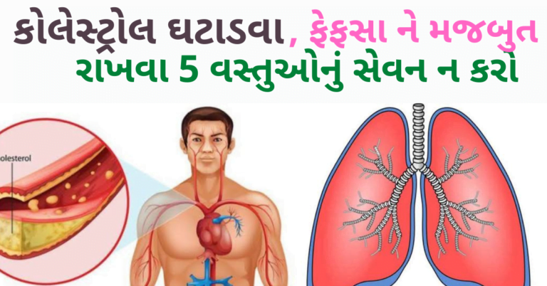 કોલેસ્ટ્રોલ ઘટાડવા અને ફેફસા ને મજબુત રાખવા 5 વસ્તુઓનું સેવન ન કરો