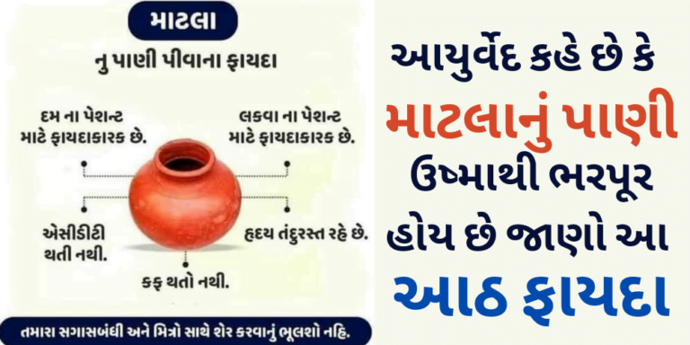 આયુર્વેદ કહે છે કે માટલાનું પાણી ઉષ્માથી ભરપૂર હોય છે જાણો આ આઠ ફાયદા