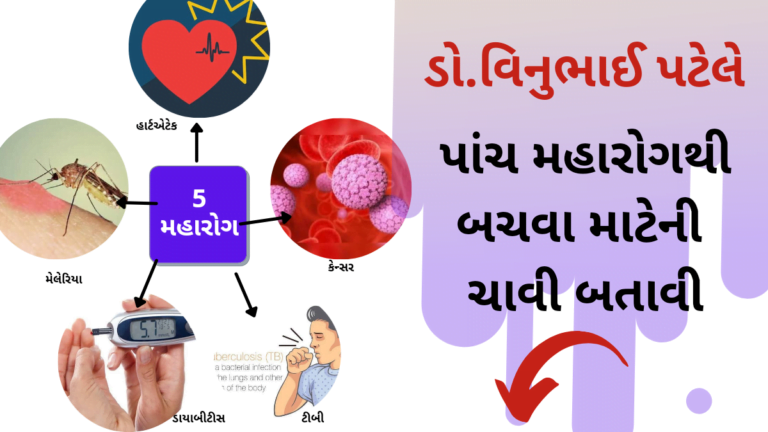 ડો.વિનુભાઈ પટેલે પાંચ મહારોગથી બચવા માટેની ચાવી બતાવી
