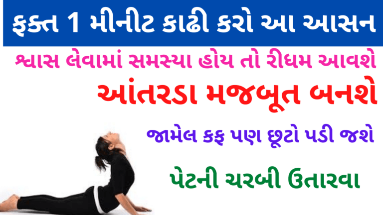 ફક્ત 1 મીનીટનો સમય કાઢો આ આસન માટે પેટની ચરબી ફટાફટ ઉતરી જશે