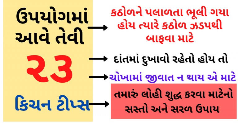 ઉપયોગમાં આવે તેવી ૨૩ કિચન ટીપ્સ