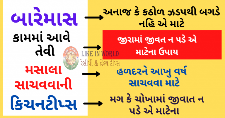 આખુ વર્ષ અનાજ કે કઠોળ ઝડપથી બગડે નહિ એ માટે સ્ટોરેજ કરવાની રીત