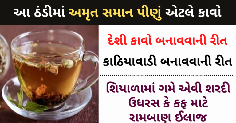 આ ઠંડીમાં અમૃત સમાન પીણું એટલે કાવો બનાવવાન રીત