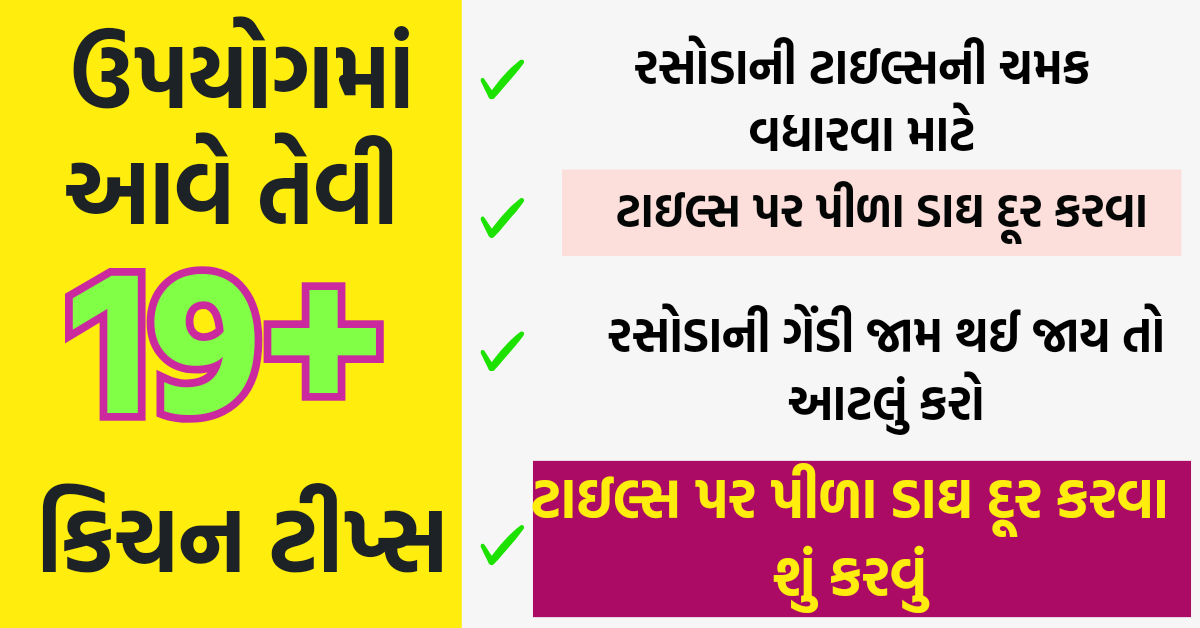 રસોડાની સફાઈ માટેની આ ટિપ્સ વાંચી લો કામ સરળ બની જશે