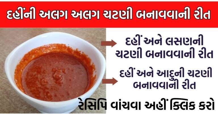 દહીંની અલગ અલગ ચટણી બનાવવાની રીત । દહીંની ચટણી । chutney |