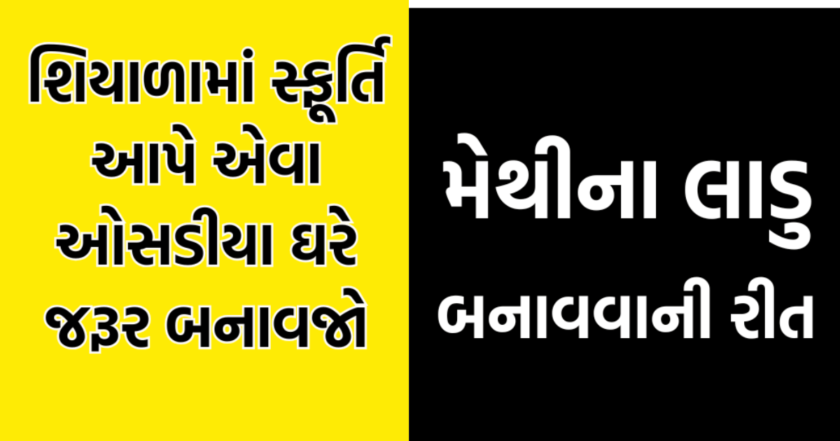 શિયાળામાં સ્ફૂર્તિ આપે એવા ઓસડીયા ઘરે જરૂર બનાવજો