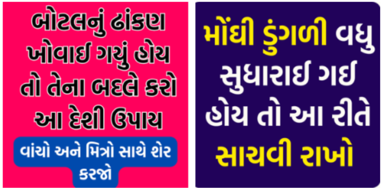 બોટલનું ઢાંકણ ખોવાઈ ગયું હોય તો તેના બદલે કરો આ દેશી ઉપાય | કિચન ટીપ્સ | રસોઈ ટીપ્સ